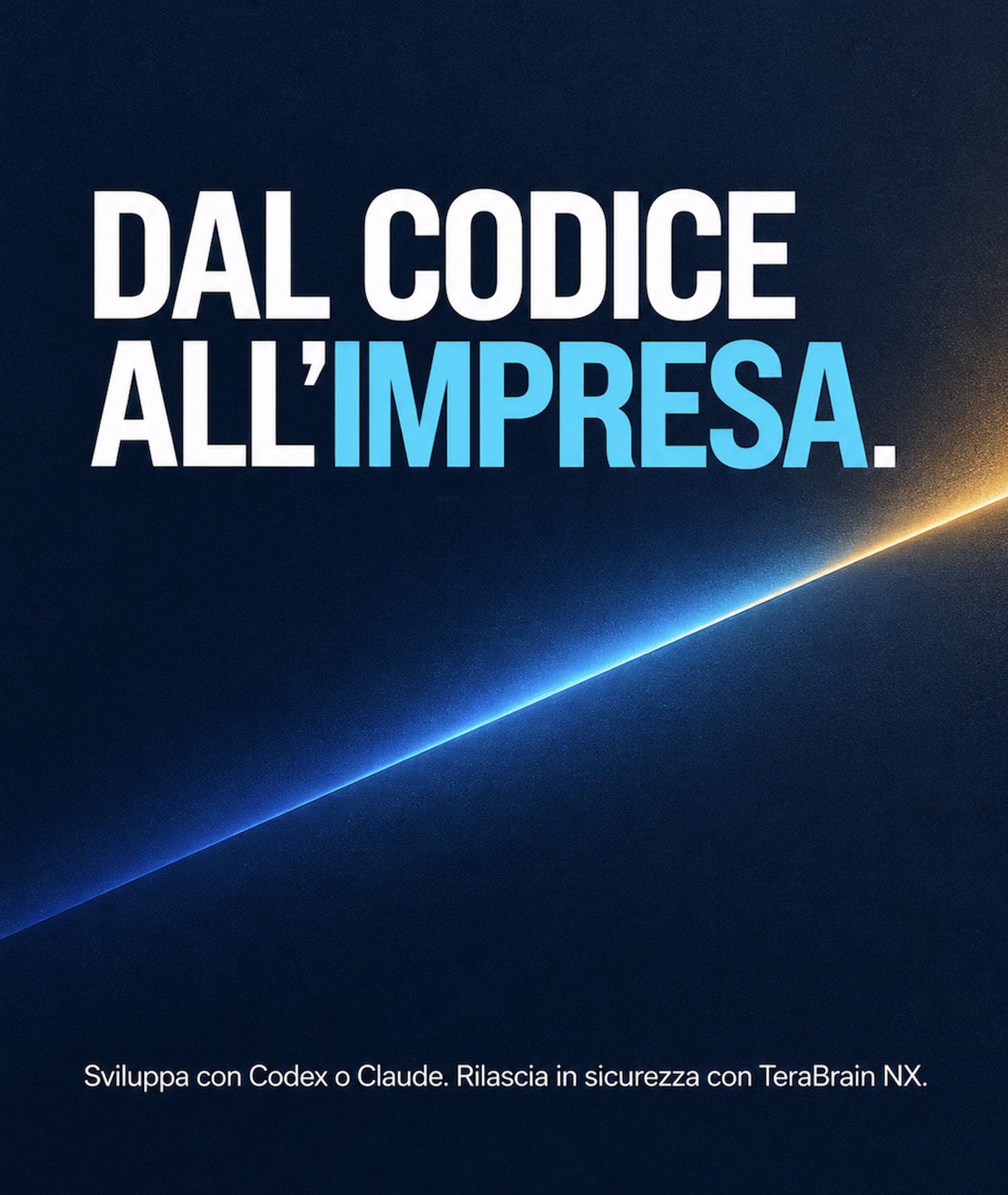 Dal codice all'impresa: sviluppa con Codex o Claude, rilascia in sicurezza con TeraBrain NX